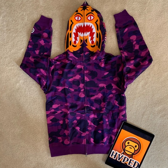 bape tiger purple
